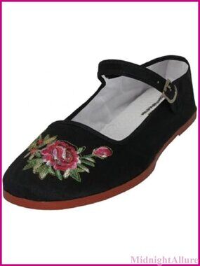 Mary Jane Ballet Flat Shoes Foldable Travel with Carrying Case
